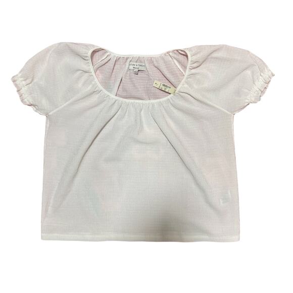Madewell Blouse Women’s Small White NWT Puff Sleeve Cottagecore Romantic - Picture 2 of 13
